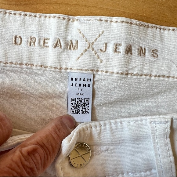 MAC JEANS DREAM WOMENS 30” WHITE STRAIGHT LEG CASUAL SUMMER COASTAL CHIC - Picture 10 of 10